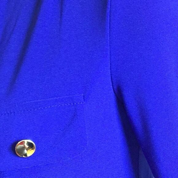 3/4 sleeve dress with belted waist in size PS in a royal blue color - Picture 8 of 16